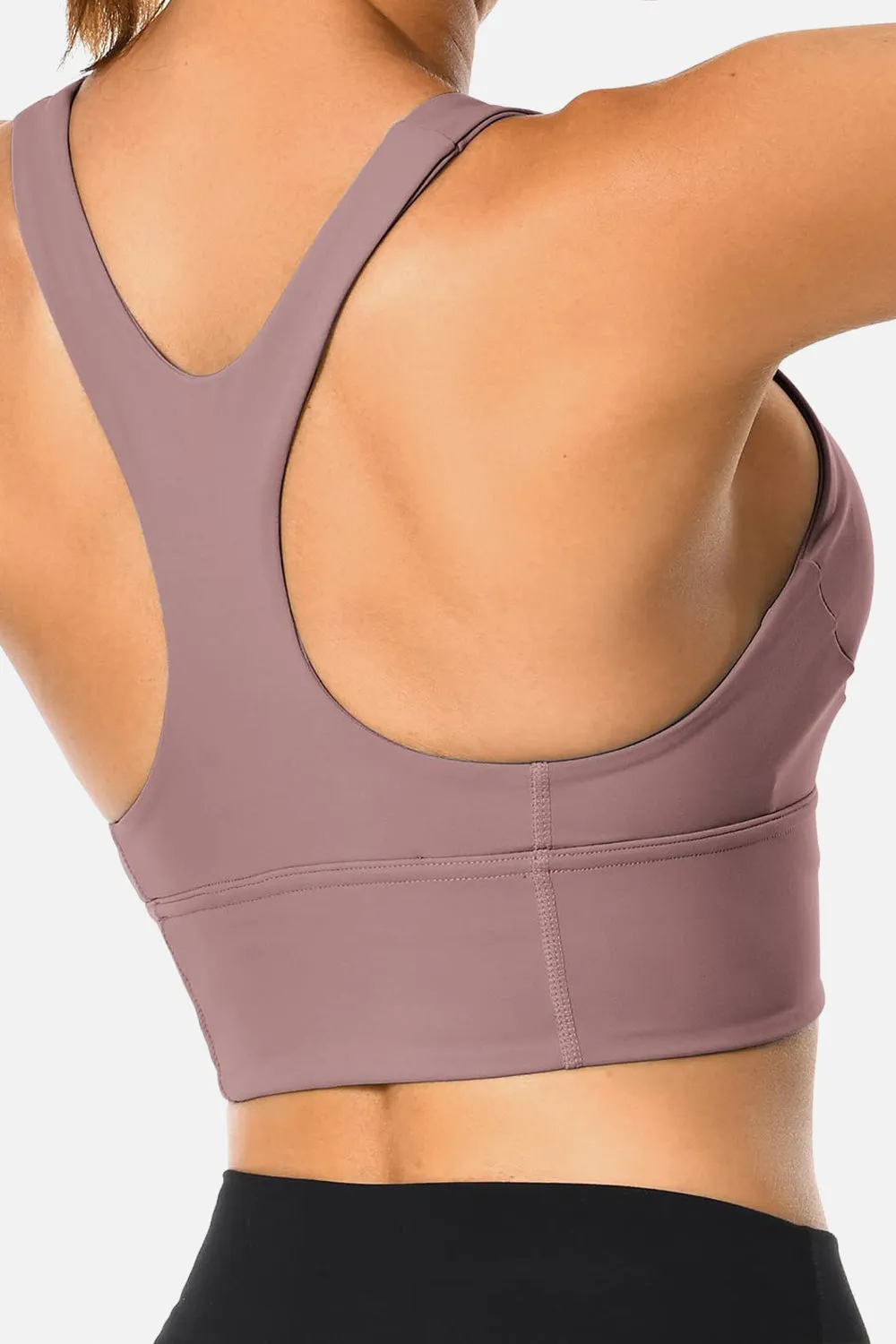 Medium Support Longline Racerback Sports Bra sold by Colourful Koala product image thumbnail 2