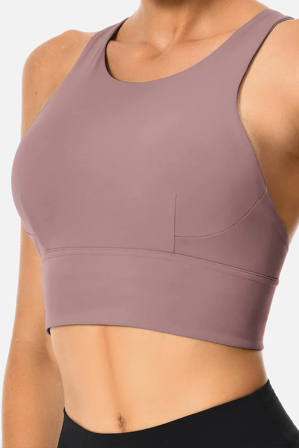 Medium Support Longline Racerback Sports Bra sold by Colourful Koala