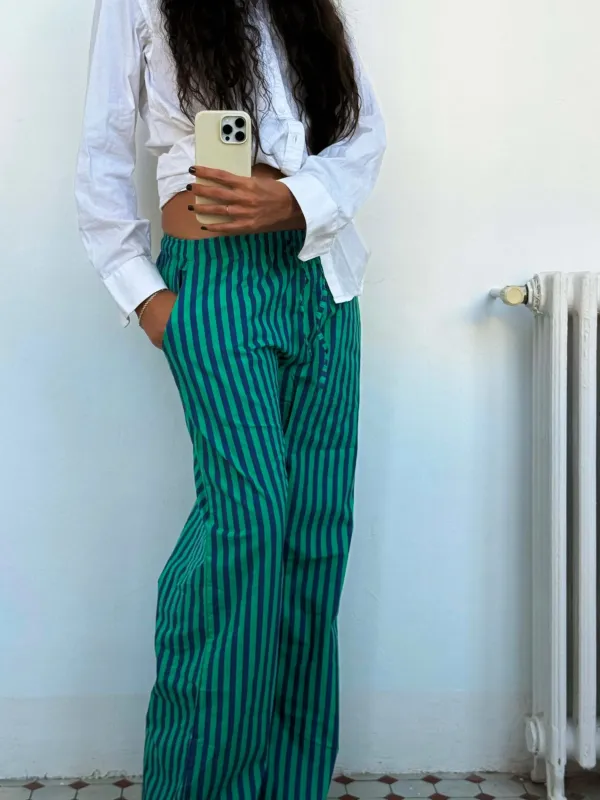 Gabrielle Pants Blue&Green sold by Susmie’s