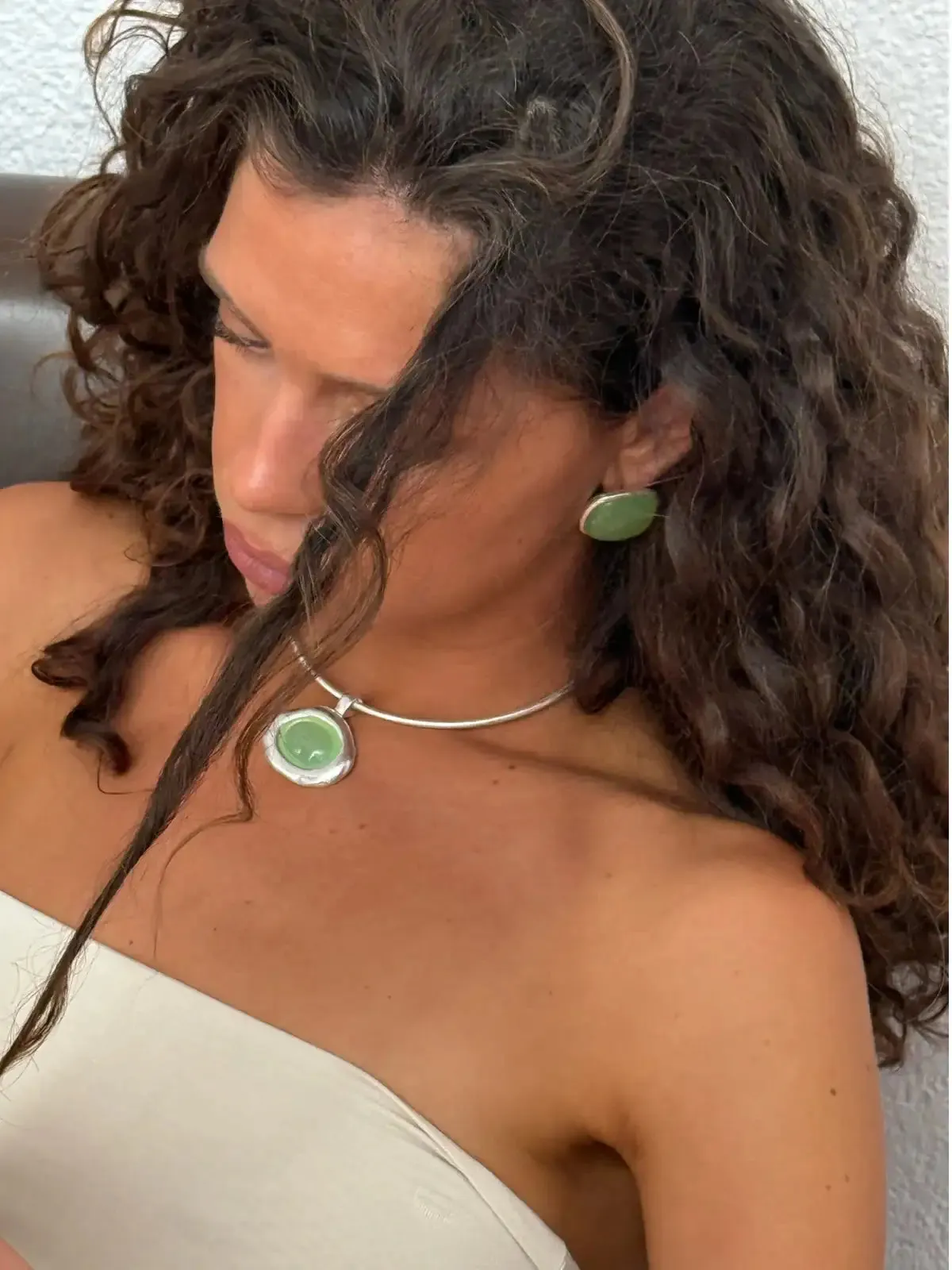 Alba Green Necklace sold by Susmie’s product image thumbnail 4