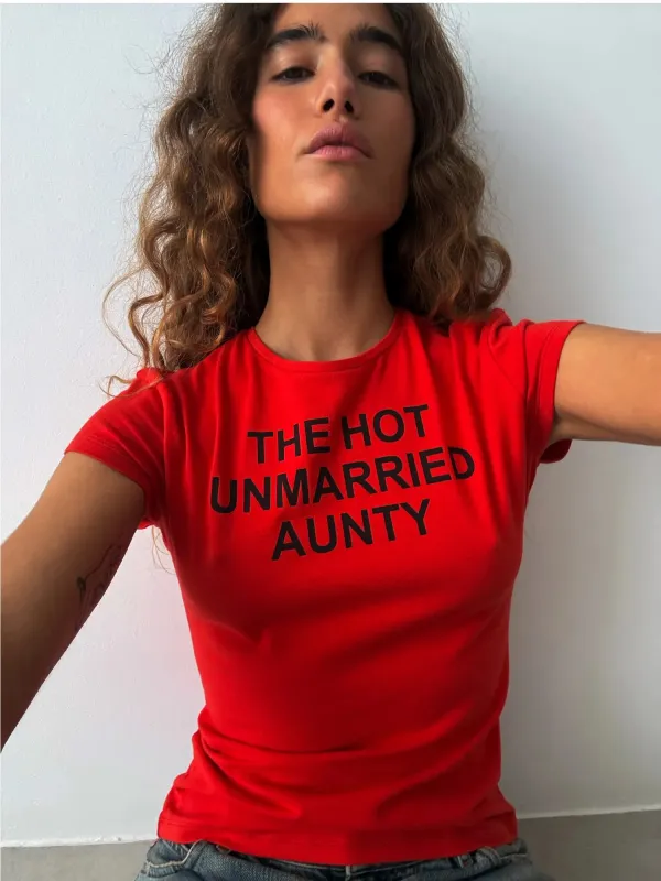 The Hot Unmarried Aunty T-Shirt sold by Susmie’s