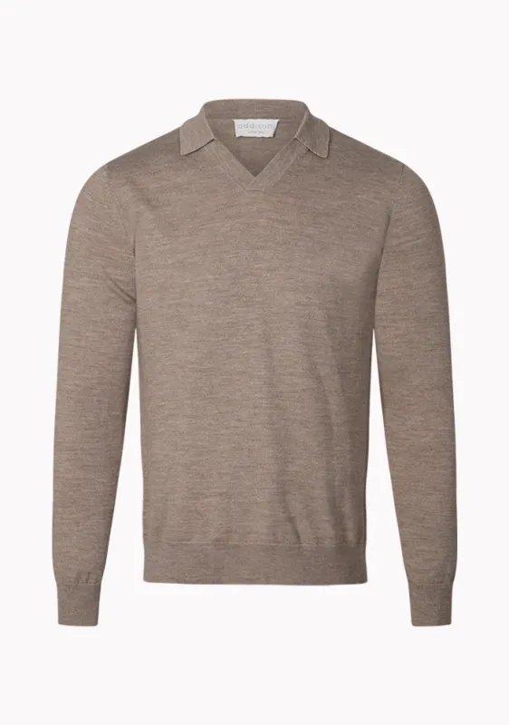Biella Wool Polo Sweater made by Addison Geneva