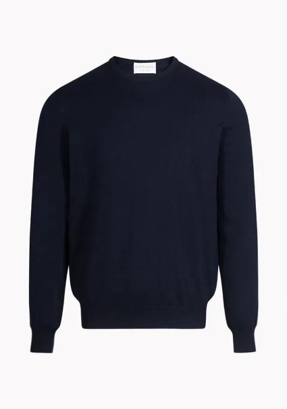 Italian Ice Cotton Crewneck Sweater made by Addison Geneva