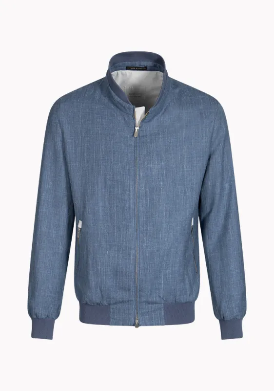 Bomber Wool Silk & Linen made by Addison Geneva
