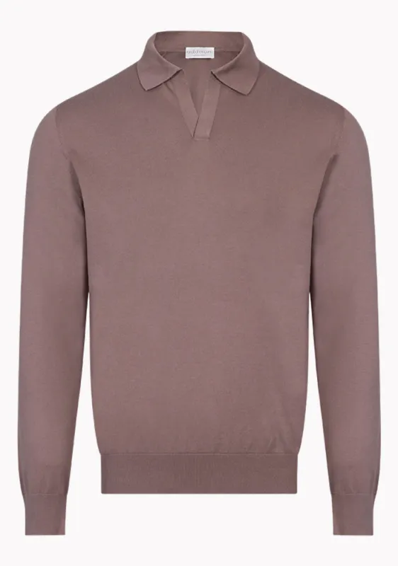 Luxury Suvin Cotton Polo Sweater made by Addison Geneva