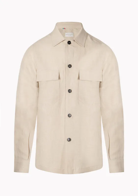 Amalfi Linen Overshirt made by Addison Geneva