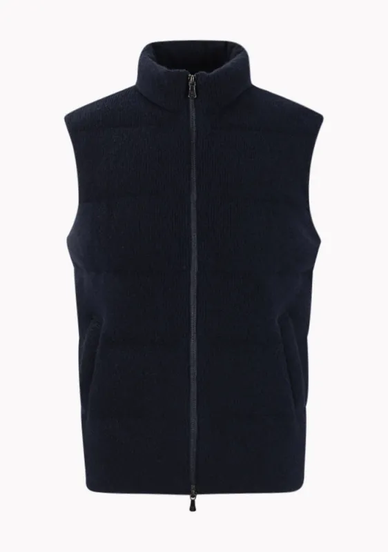 Wool & Cashmere Down Vest made by Addison Geneva