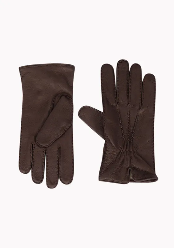 Torino Deer Leather & Cashmere Gloves made by Addison Geneva