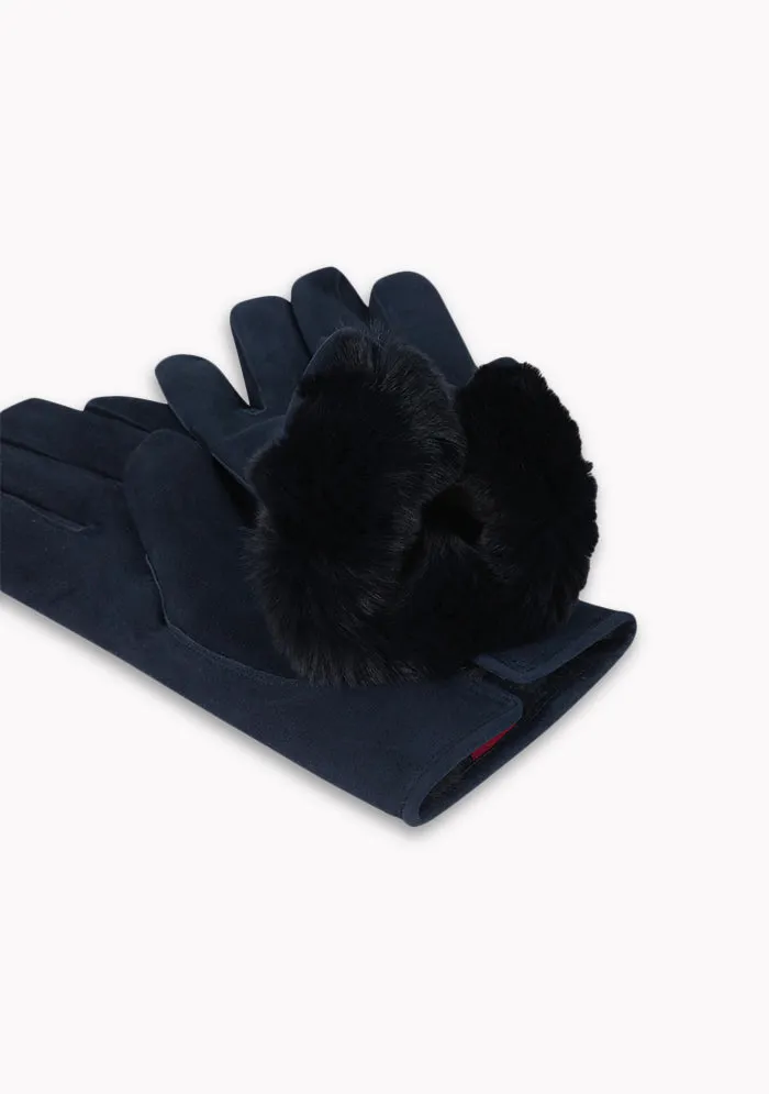 Merano Suede & Rex Rabbit Gloves sold by Addison Geneva product image thumbnail 2