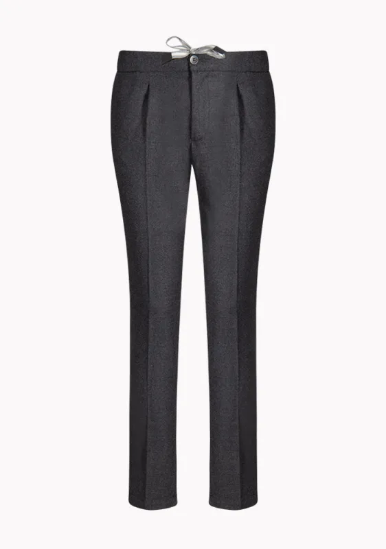 Aosta Wool Stretch Trousers made by Addison Geneva