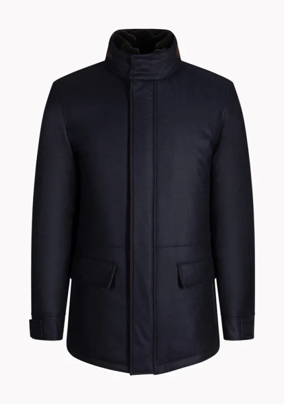 Verona Wool & Cashmere Parka with Rex Fur made by Addison Geneva