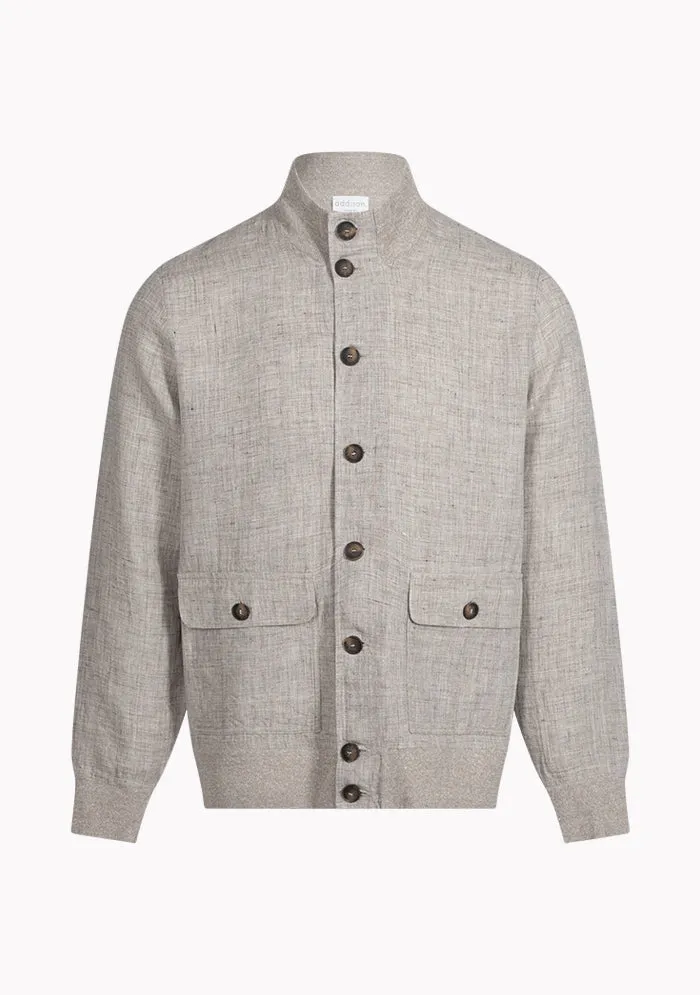 Ischia Linen Bomber sold by Addison Geneva