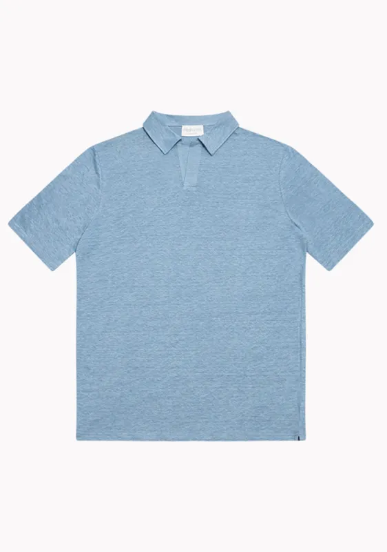 Jersey Linen Buttonless Polo made by Addison Geneva
