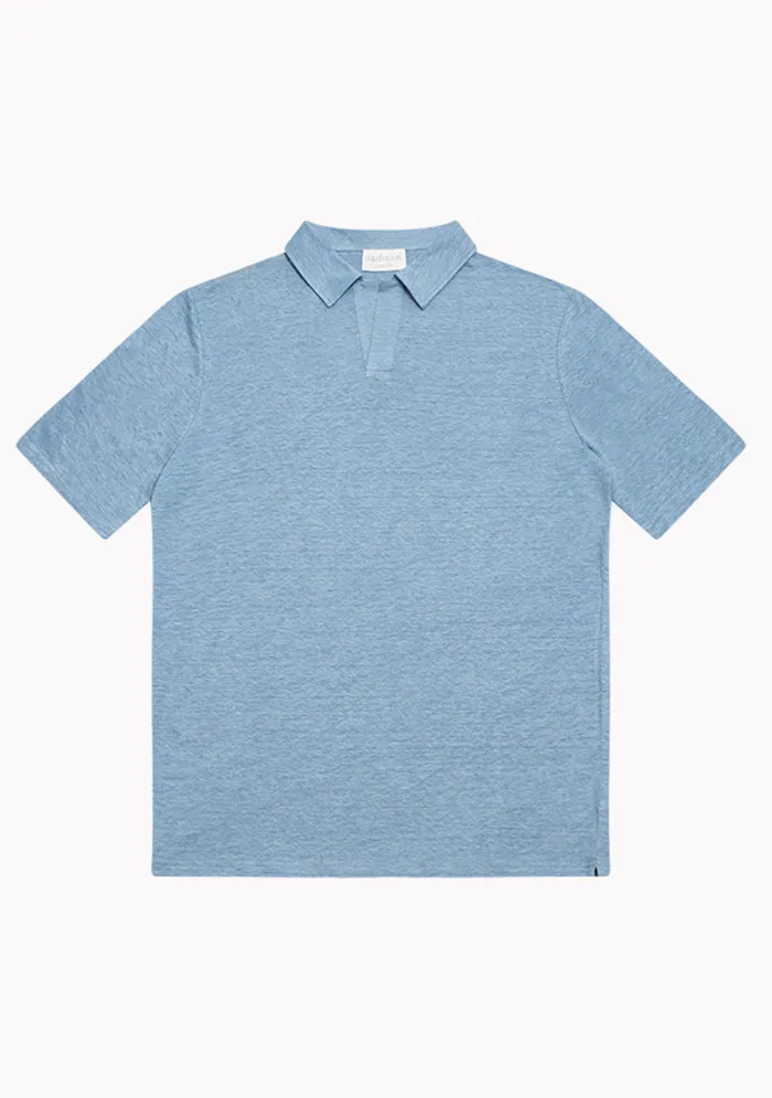 Jersey Linen Buttonless Polo sold by Addison Geneva