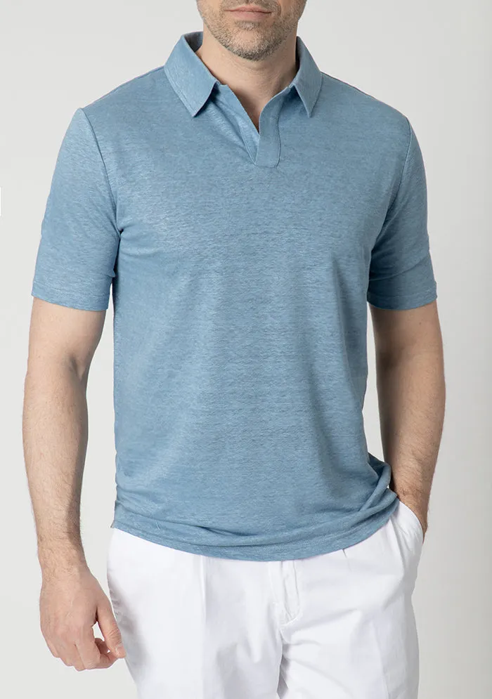 Jersey Linen Buttonless Polo sold by Addison Geneva product image thumbnail 2