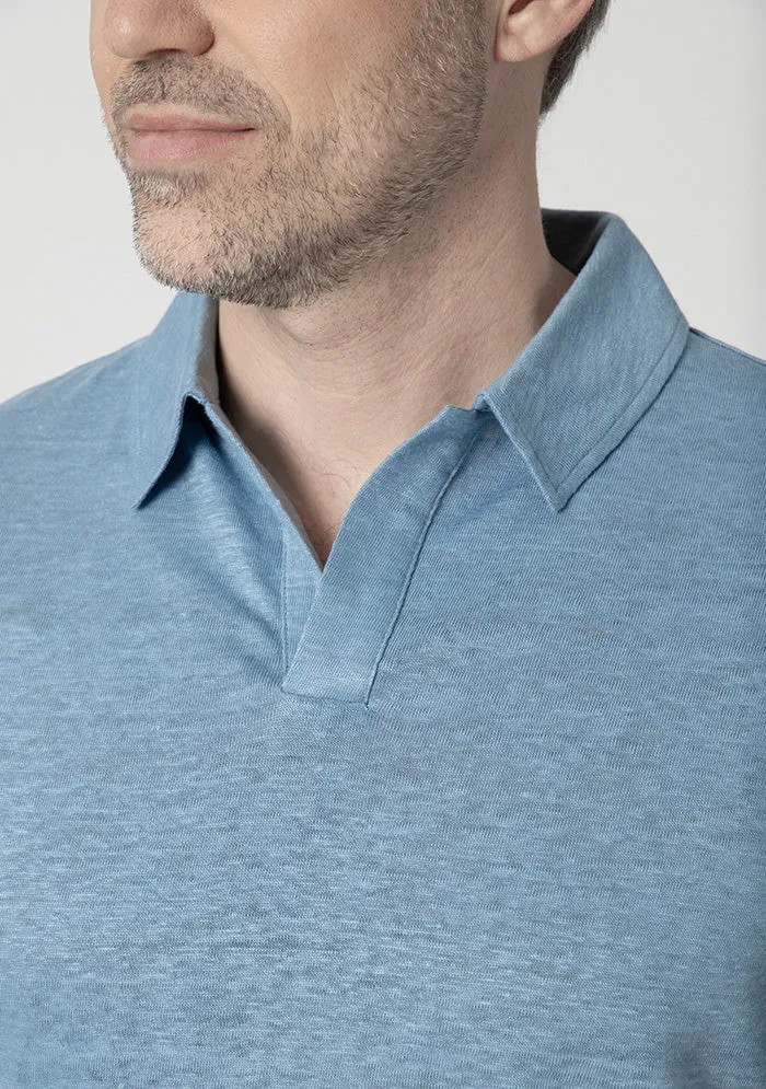 Jersey Linen Buttonless Polo sold by Addison Geneva product image thumbnail 4
