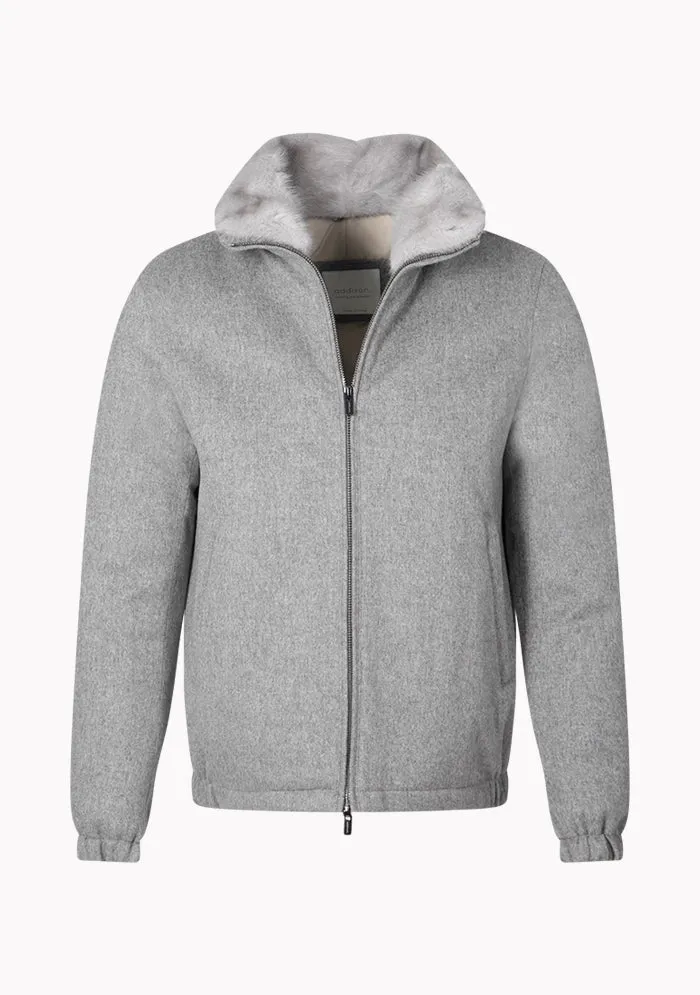 Teo Cashmere Bomber sold by Addison Geneva