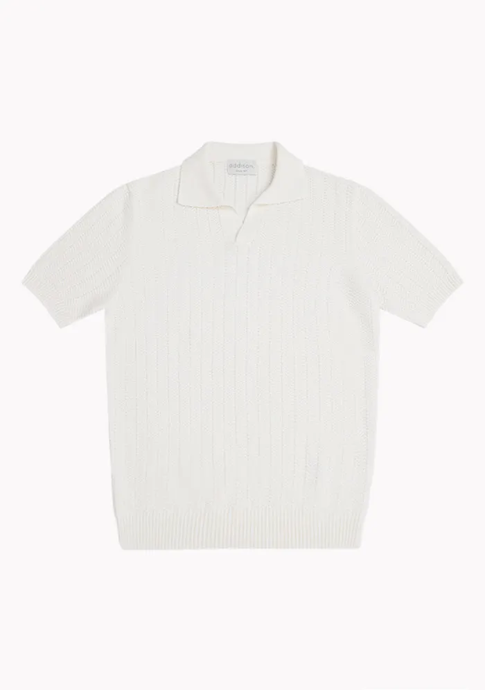 Italian Ice Cotton Skipper Polo sold by Addison Geneva