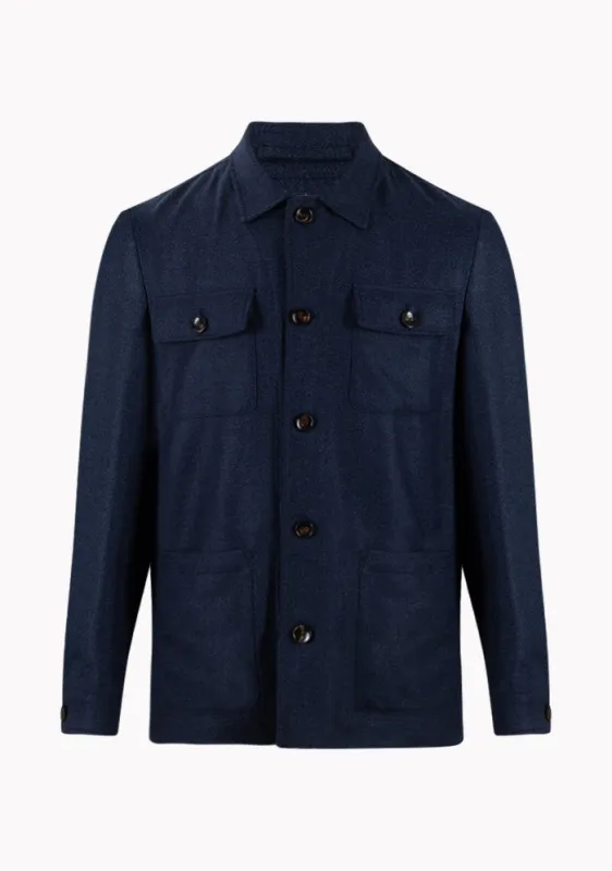 Lugano Wool Overshirt made by Addison Geneva