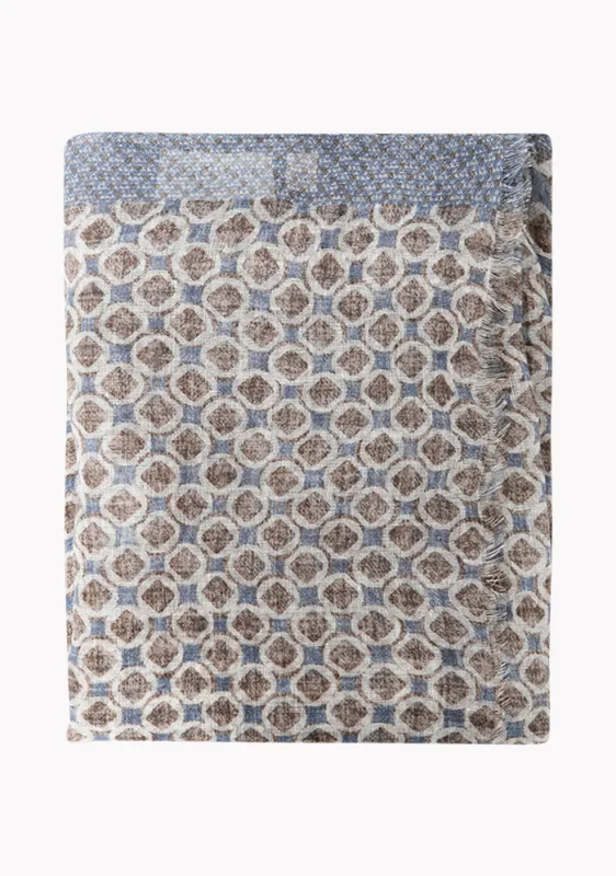 Lightweight Italian Linen Pattern Scarf made by Addison Geneva