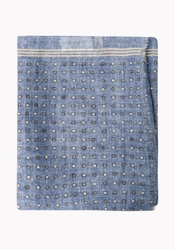 Lightweight Linen Polka Dot Scarf made by Addison Geneva
