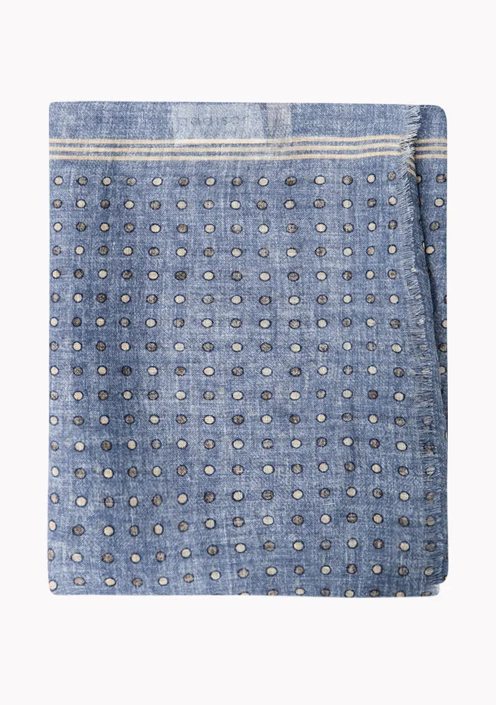 Lightweight Linen Polka Dot Scarf sold by Addison Geneva