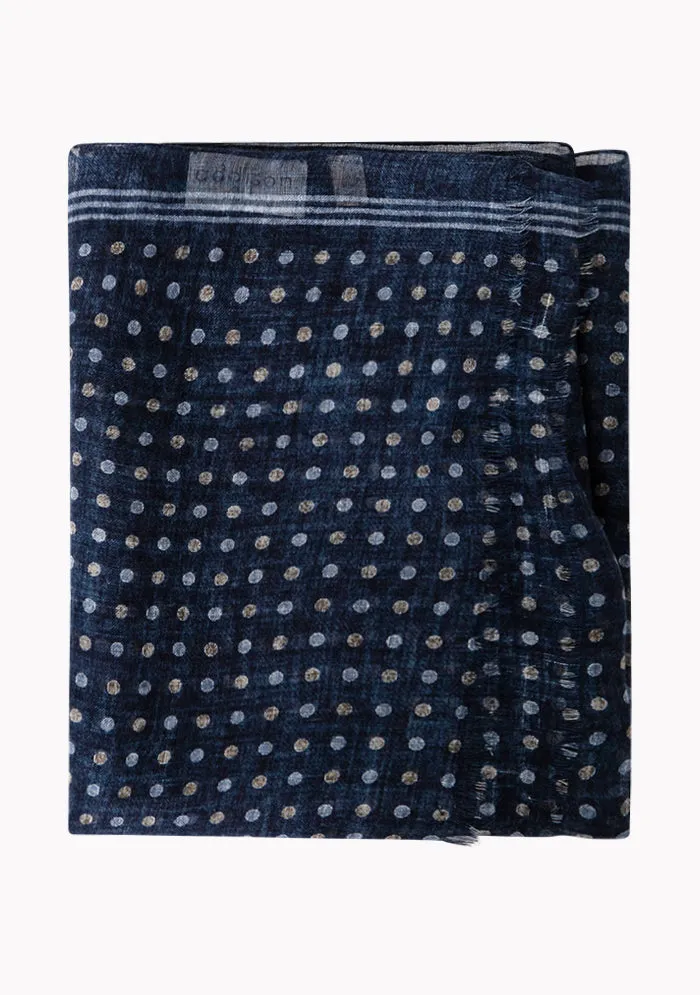 Lightweight Linen Polka Dot Scarf sold by Addison Geneva product image thumbnail 3