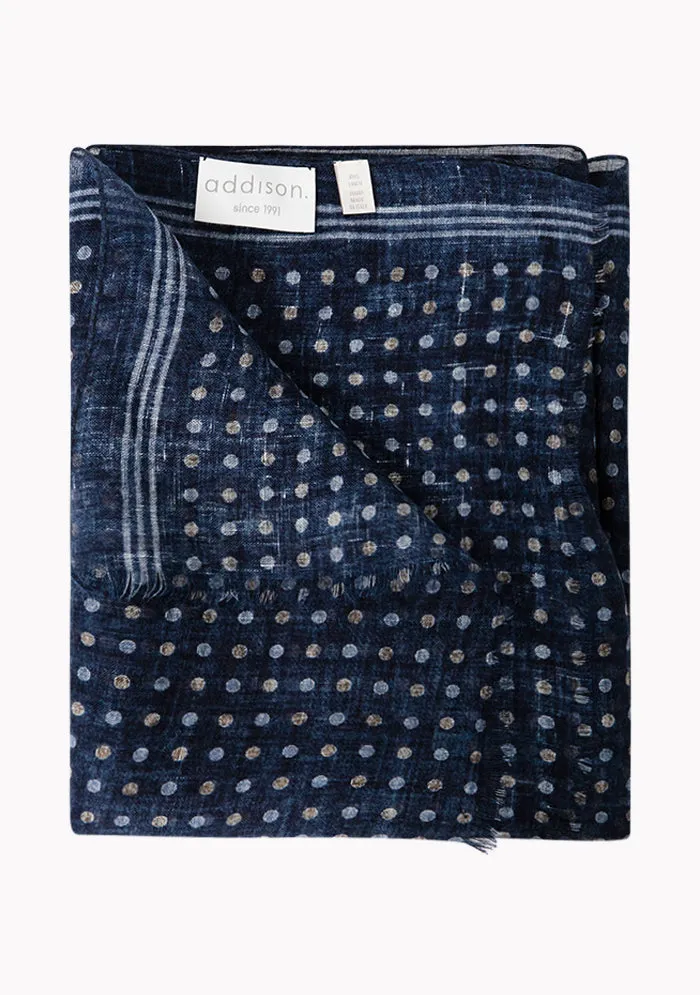 Lightweight Linen Polka Dot Scarf sold by Addison Geneva product image thumbnail 4