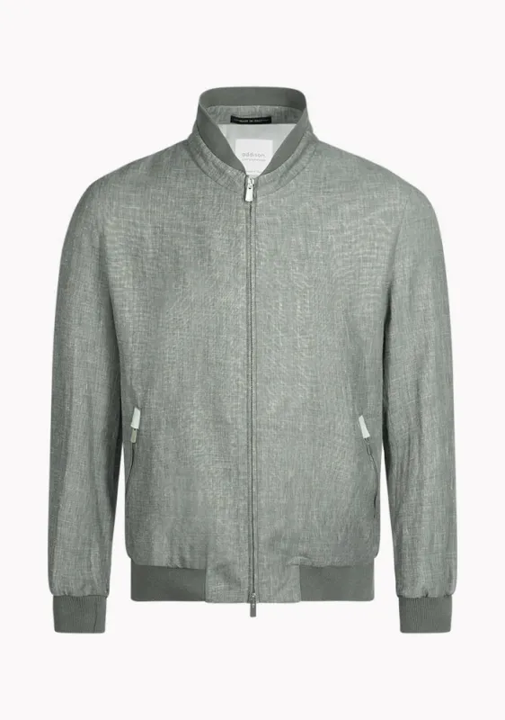 Bomber Linen Wool & Silk made by Addison Geneva