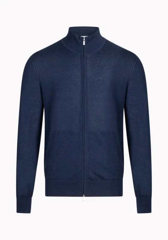 Silk & Cashmere Zip Cardigan made by Addison Geneva