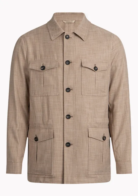 Luxury cotton-silk saharienne made by Addison Geneva