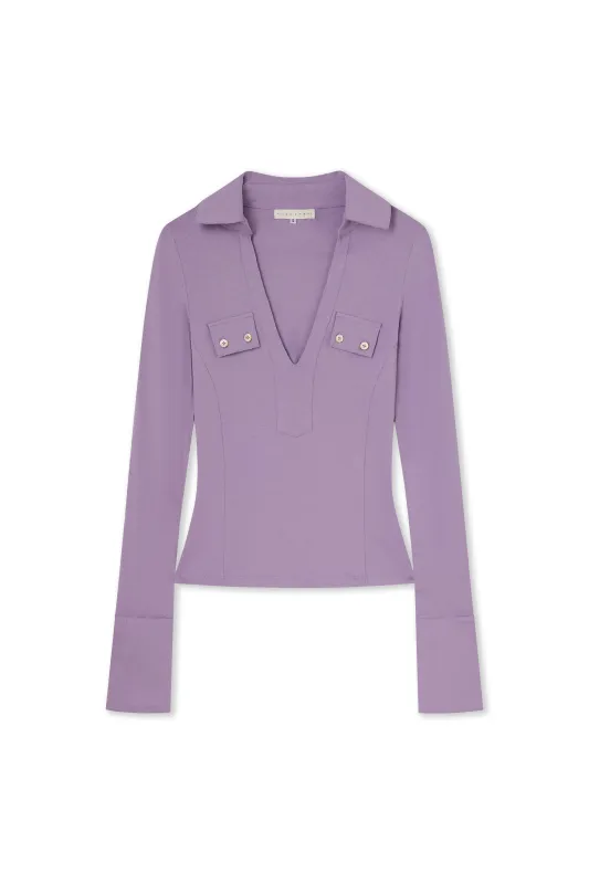 Silvia Polo Top Purple made by Mais X Frida