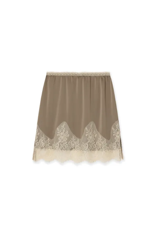 Lace Skirt Taupe made by Mais X Frida