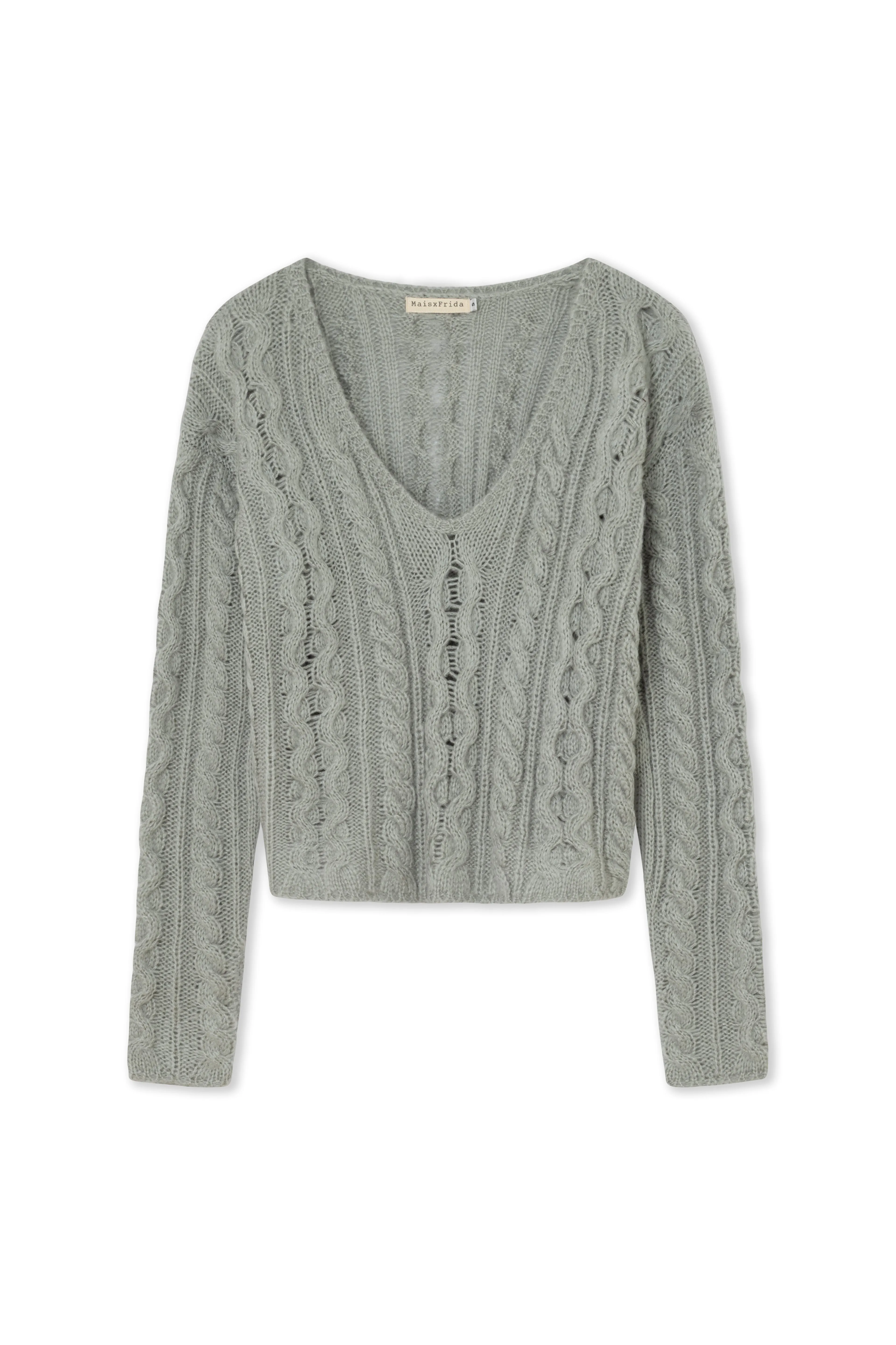 Cable Knit Sweater Gray sold by Mais X Frida