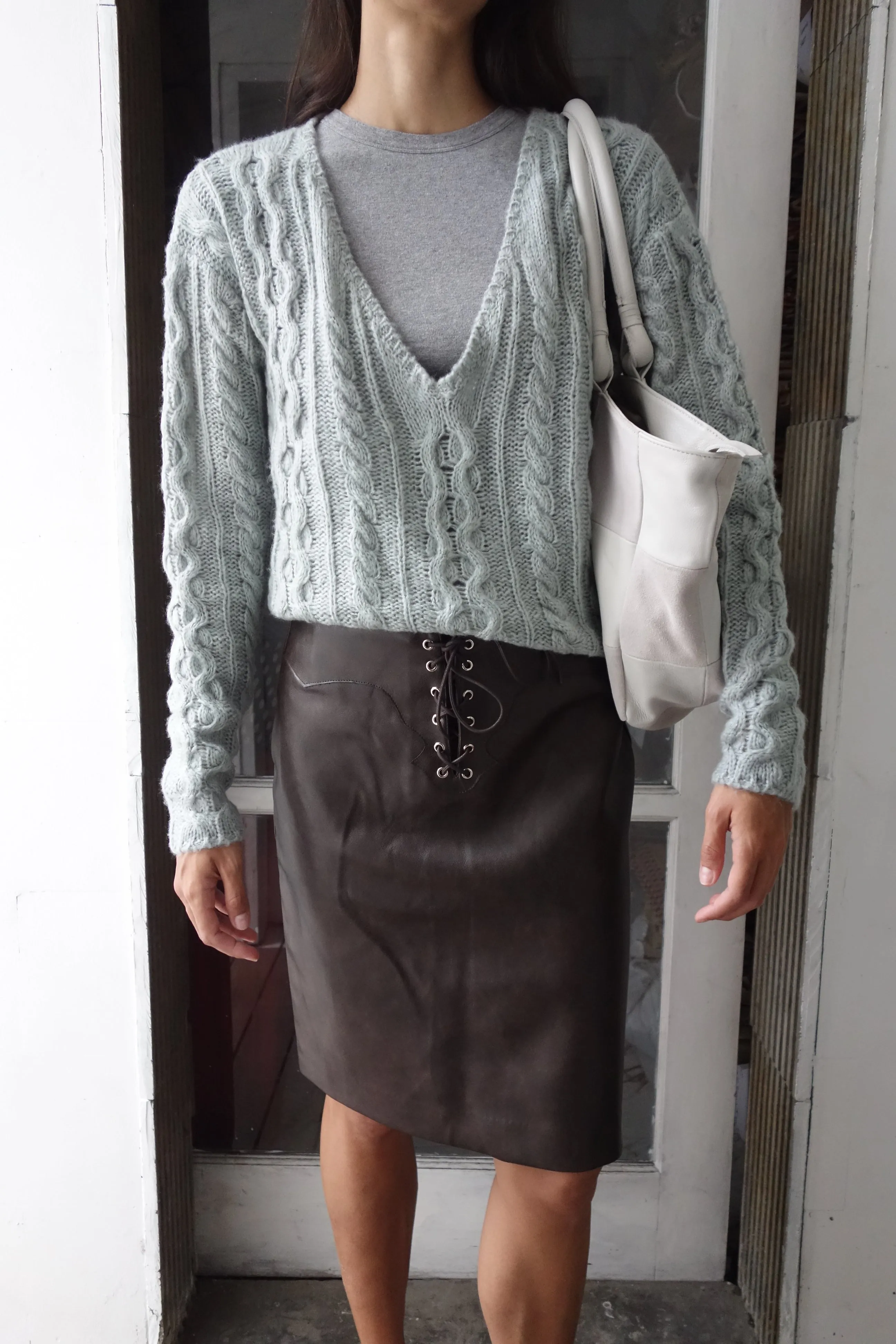 Cable Knit Sweater Gray sold by Mais X Frida product image thumbnail 4