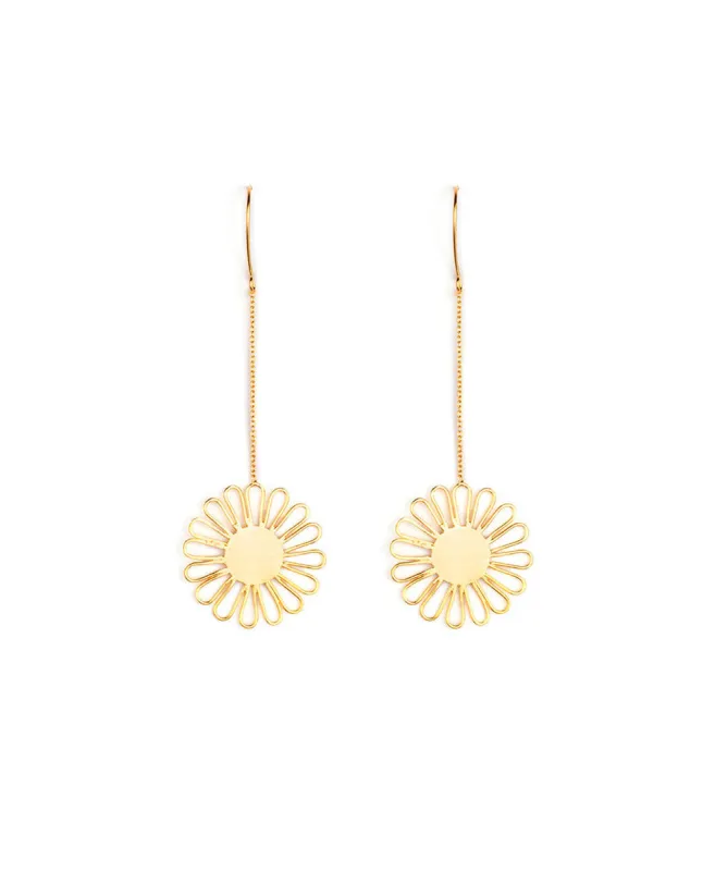 Sunflower Earrings made by Mais X Frida