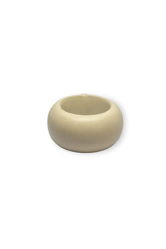 Leather Chunk Bracelet Cream made by Mais X Frida