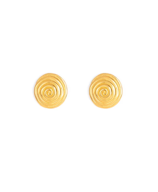 Swirl Earrings Gold made by Mais X Frida