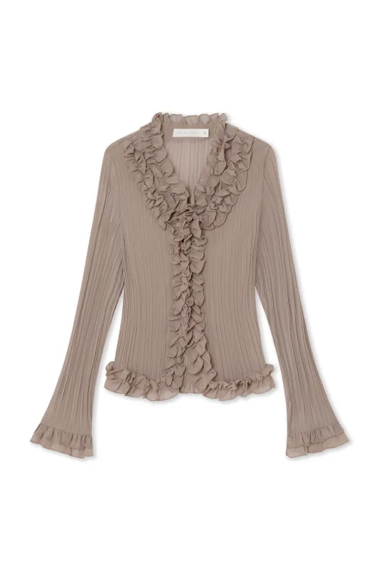 Kara Blouse Taupe made by Mais X Frida