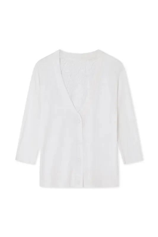 Kika Cardigan White made by Mais X Frida