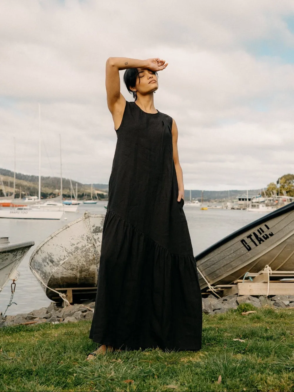 Valérie Linen Maxi Dress sold by Montaigne