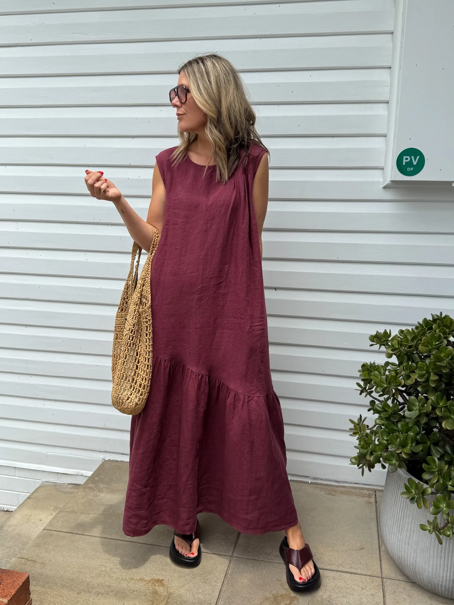 Valérie Linen Maxi Dress sold by Montaigne product image thumbnail 2