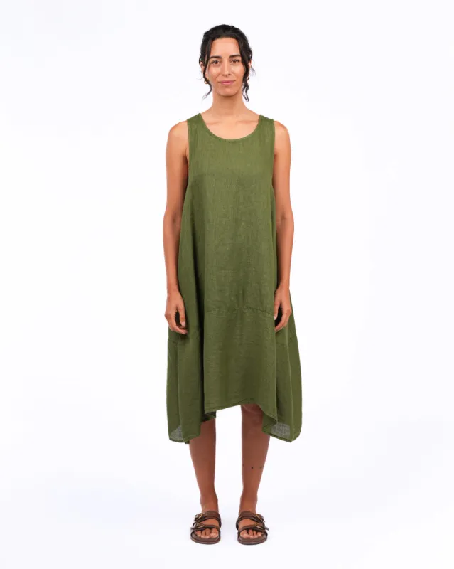 Sara Sleeveless Linen Dress made by Montaigne