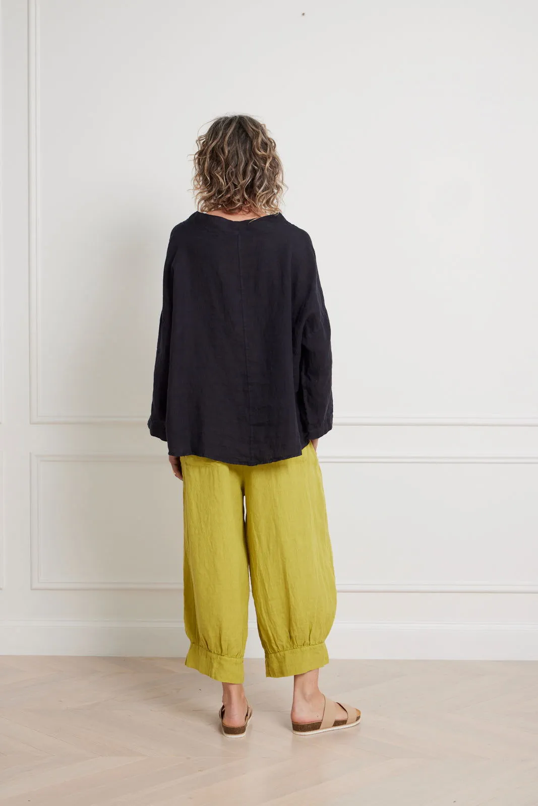 Mathilde Linen Boat Neck 3/4 Sleeve Top sold by Montaigne product image thumbnail 3