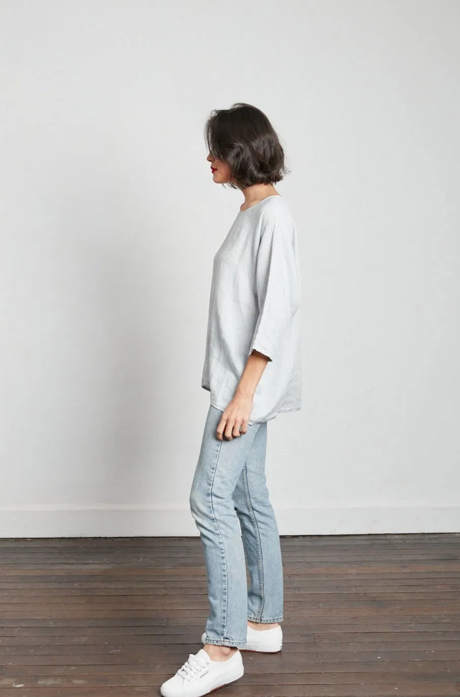 Loose Linen 3/4 Sleeve Top sold by Montaigne product image thumbnail 2