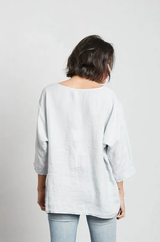 Loose Linen 3/4 Sleeve Top sold by Montaigne product image thumbnail 4