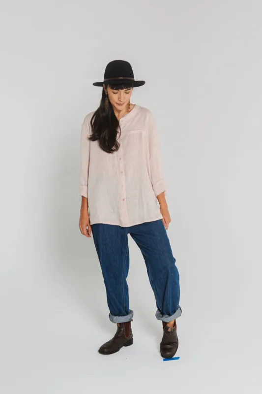 Beauvoir Long Sleeve Linen Shirt made by Montaigne