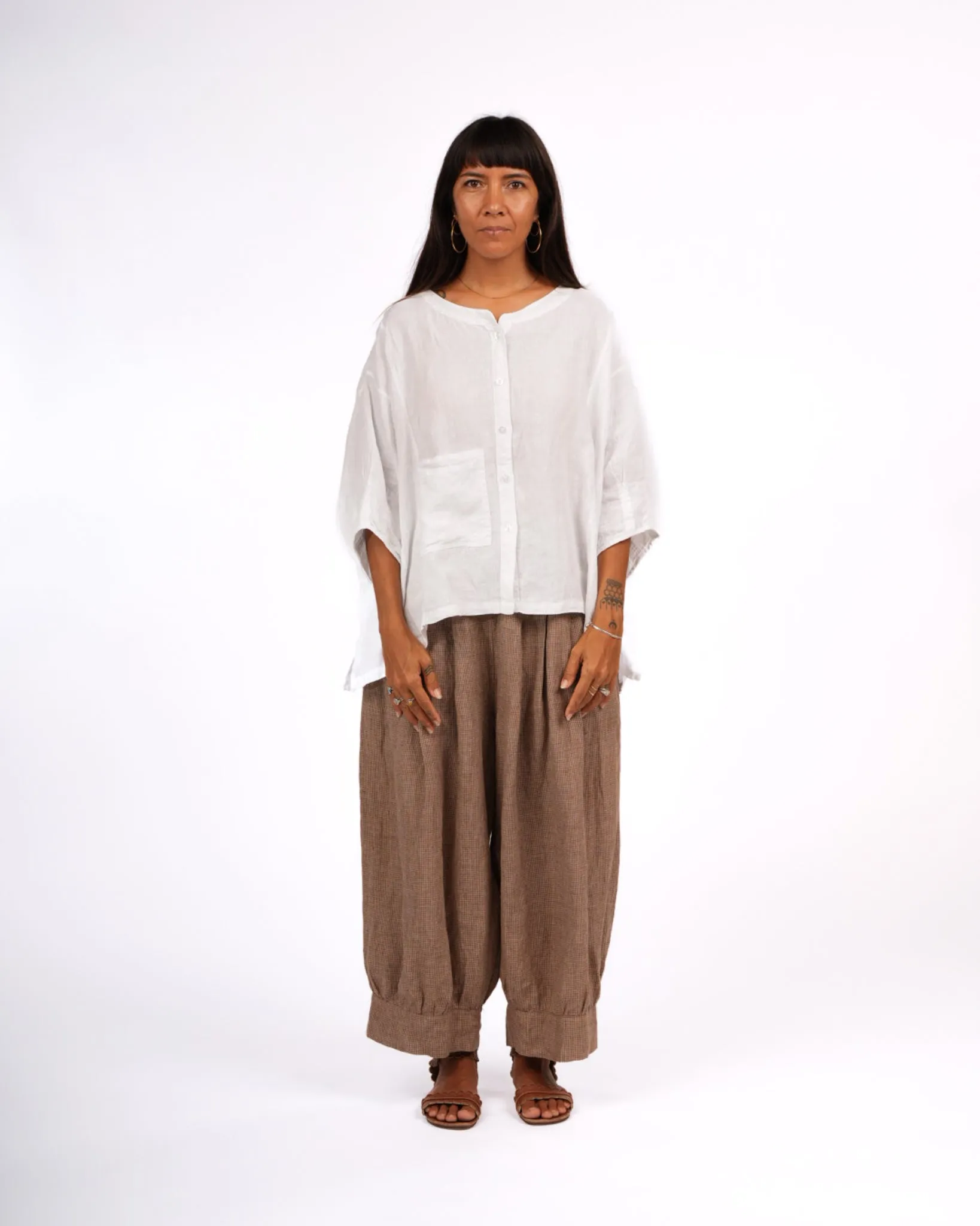 Agathe Short Sleeve Linen Top sold by Montaigne product image thumbnail 2