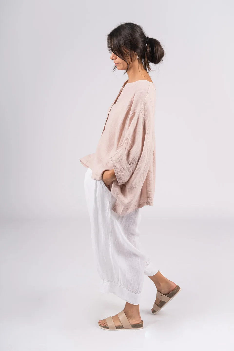 Agathe Short Sleeve Linen Top sold by Montaigne product image thumbnail 5