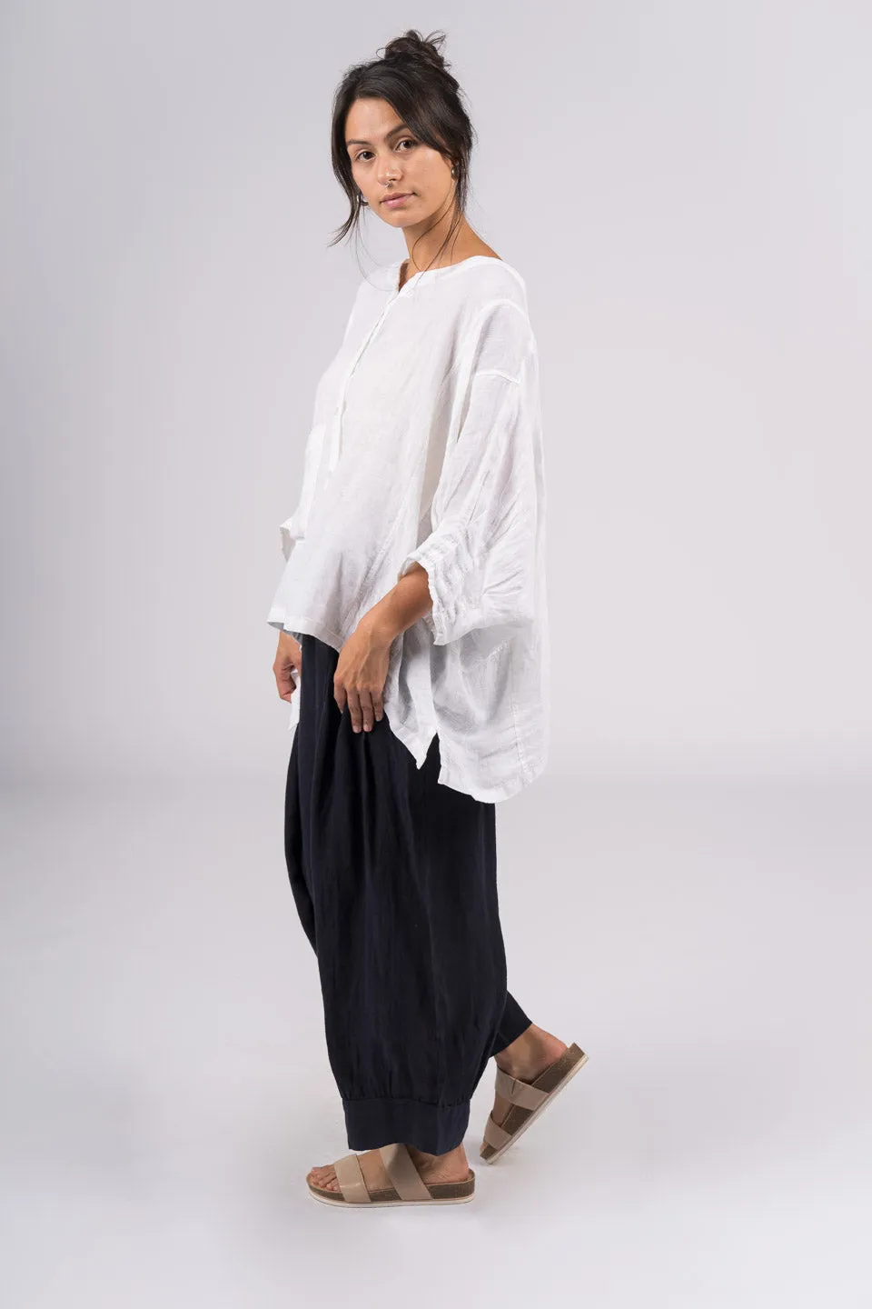 Agathe Short Sleeve Linen Top sold by Montaigne product image thumbnail 3